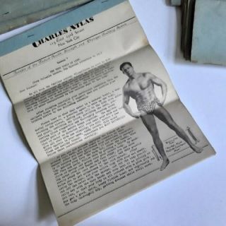CHARLES ATLAS 1950 ' s 12 lesson BODYBUILDING course and vintage bodybuilding mag. 2