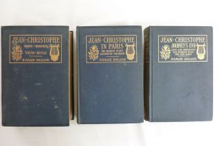 Jean - Christophe,  3 Vols.  Romain Rolland Translation 1910 - 1913