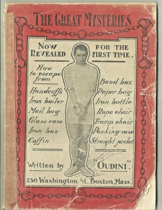 Oudini - The Great Mysteries Revealed - Extremely Rare Oop - Magic - Handcuff Escapes