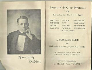 OUDINI - The Great Mysteries Revealed - Extremely Rare OOP - Magic - Handcuff Escapes 2