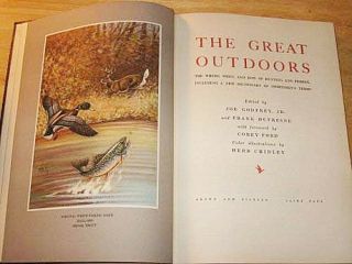 ☆RARE 1946 LEATHER BOUND GOLD - EDGE BOOK:THE GREAT OUTDOORS,  HUNTING FISHING BOOK☆ 2