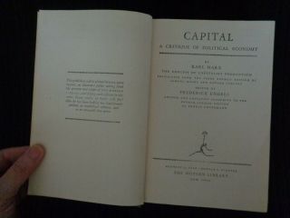 CAPITAL A Critique of Political Economy by Karl Marx 1906 Modern Library Book 3