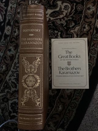 Dostoevsky,  " The Brothers Karamazov " Franklin Library Full Leather 1977 Gilt