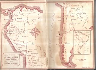 1941 WEST COAST SOUTH AMERICA ILLUSTRATED WITH DJ PERU CHILE COLOMBIA ARGENTINA 2