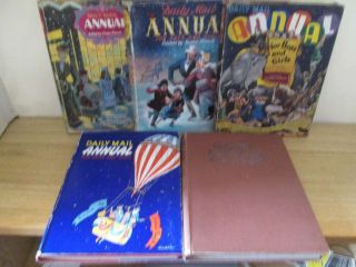 Daily Mail Annuals For Boys And Girls 5 Editions (4 With Dust Jackets) Susan Fre