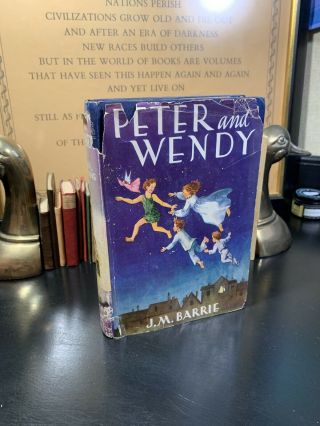 Peter And Wendy By J.  M.  Barrie Rare Hc/dj Grosset & Dunlap