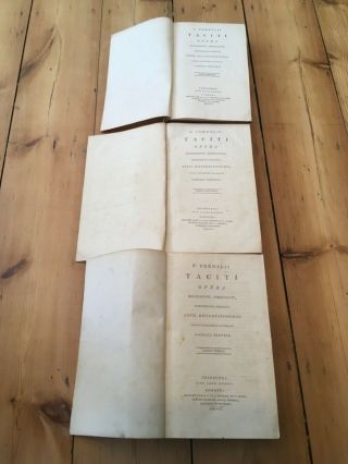 C CORNELII TACITI OPERA - GABRIEL BROTIER 1796 - 3 Volumes - Leather - Latin 3