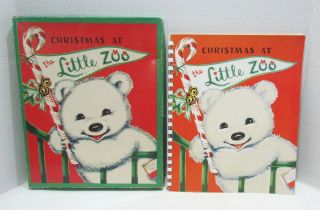 Charlot Byj Christmas At The Little Zoo Pop - Up Book W/ Box Vintage 1950 