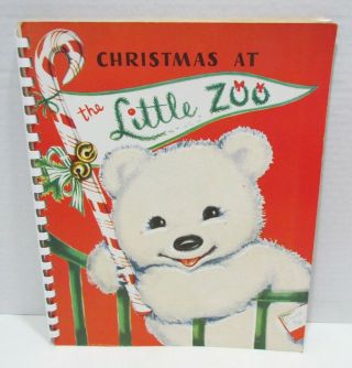 CHARLOT BYJ CHRISTMAS AT THE LITTLE ZOO POP - UP BOOK W/ BOX VINTAGE 1950 ' s VARDON 2