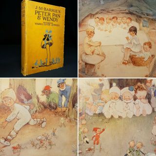 1920 Peter Pan And Wendy Barrie Illustrated Colour Plates Lucie Attwell Fantasy