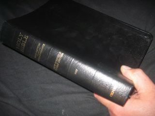 Oxford Niv Scofield Study Bible Black Bond Leather Red Letter 1984 Gild