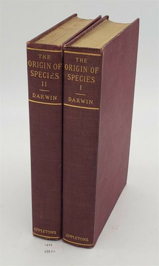 Thriftchi 1898 The Origin Of Species Hc Books Darwin Vol 1&2 Appletons