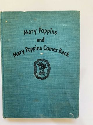 1943 Mary Poppins And Mary Poppins Comes Back 2 Stories In 1 Book Vintage