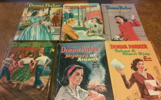6lot Vintage Donna Parker Books By Marcia Martin Hardcover Whitman Publishing