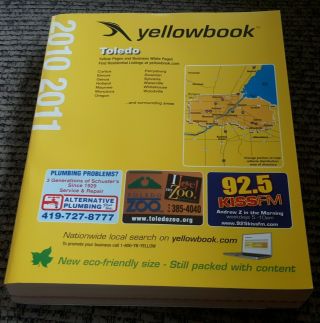 2010 2011 Toledo Ohio City Directory Number Phone Book Yellow Pages Telephone