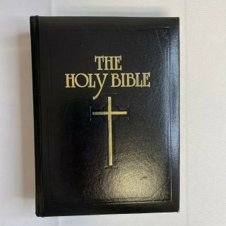 The Holy Bible Douay Rheims Version 1989 Tan Leather