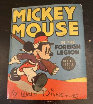 1940 Better Little Big Book Mickey Mouse In The Foreign Legion Walt Disney 1428