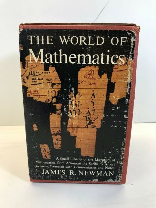 The World Of Mathematics James R.  Newman,  1956,  4 Volume Set,  Hardcover