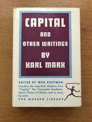Capital And Other Writings,  Karl Marx,  Modern Library 202,  Near Fine 1959