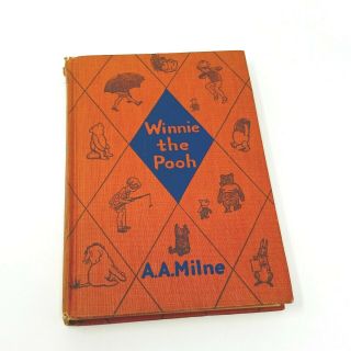 A.  A.  Milne Winnie The Pooh Book 1940 Reprint Kids Childrens Illustrated Vtg Hc