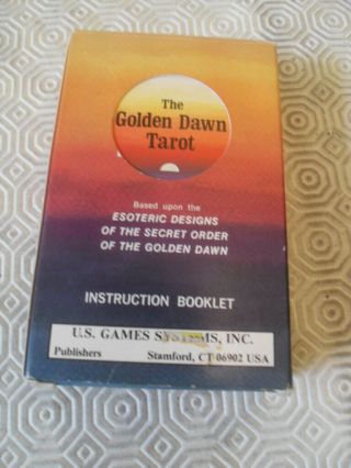 The Golden Dawn Tarot Deck.  Robert Wang,  1978.  Boxed,  Instructions.