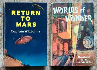 Return To Mars & Worlds Of Wonder W E Johns Hodder & Stoughton 1st Editions