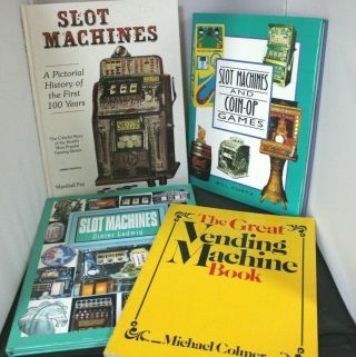 4 Slot Machines,  Coin - Op,  Vending Machine,  Gaming Device Books Colorful Popular