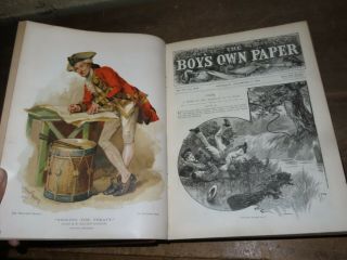 1894 The Boys Own Annual Volume 16 Boy Scouts 10 Colour Plates Oology Ships