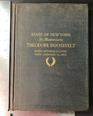 State Of York In Memoriam To Theodore Roosevelt President 1919 Book