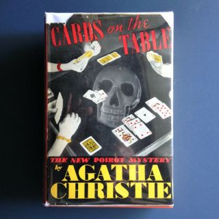 Agatha Christie,  Cards On The Table,  Grosset & Dunlap,  1936 W/dj