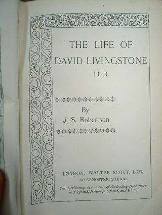 1882 The Life Of David Livingstone By Robertson South Africa Victoria Falls ^