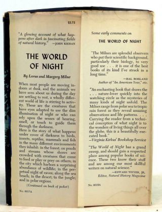 Signed Lorus & Margery Milne 1956 The World of Night Hardcover w/Dustjacket 3