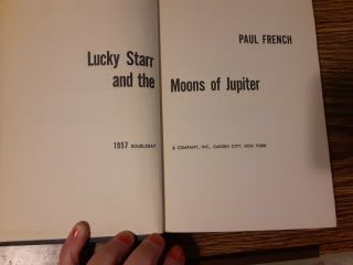 Lucky Starr and the Moons of Jupiter first edition Doubleday French Asimov 1957 3