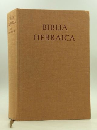 Biblia Hebraica - Rudolph Kittel,  Ed.  - 1973 - Old Testament In Hebrew - Tanakh