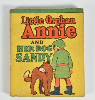 Vintage Little Orphan Annie And Her Dog Sandy Miniature Book 1934 Complete Gray