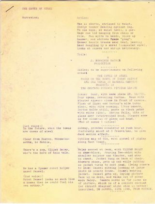 1960s Fanzine 5 Page Caves Of Steel Script,  Isaac Asimov - Chicago Sci - Fi League