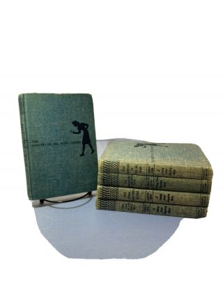 Vintage Blue Cover Nancy Drew Books Set Of 5