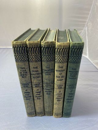 Vintage Blue Cover Nancy Drew Books Set Of 5 3