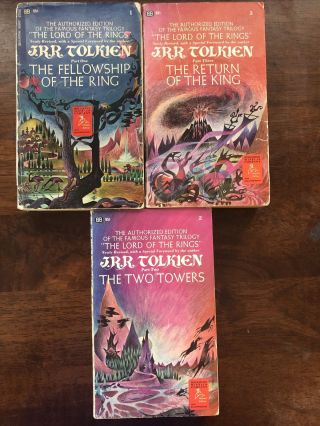Jrr Tolkien Lord Of The Rings 1966 & 1969 Box Trade Set Vol.  1 - 3 Paperback
