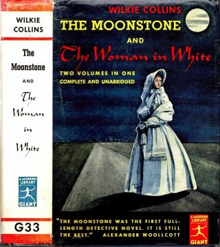 1937 Wilkie Collins The Moonstone & The Woman In White With Dust Jacket Mystery