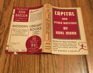 Capital And Other Writings 1st Ed 1932 Karl Marx & Ed Max Eastman HC\DJ VINTAGE 2