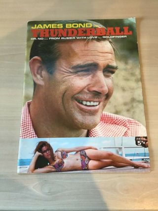 Vintage 1965 James Bond Book Thunderball Dr No From Russia With Love Goldfinger