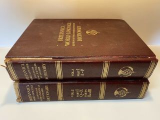 Britannica World Language Dictionary Funk & Wagnalls Standard 2 Volume Set 1965