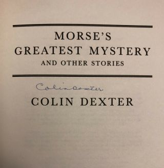 Signed By Colin Dexter - Morse 