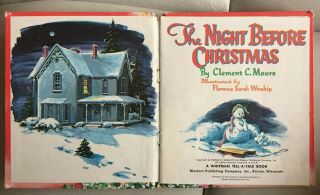 Vintage Whitman Tell - A - Tale Book,  THE NIGHT BEFORE CHRISTMAS,  1967 3