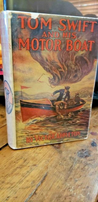 Tom Swift And His Motor Boat,  Victor Appleton,  1910,  Dust Jacket