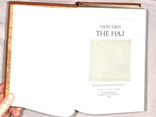 The Haj by Leon Uris (1984 Franklin Library leatherbound signed first edition) 3