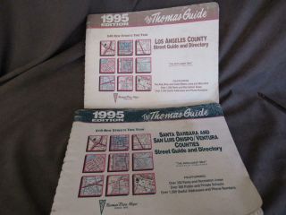 1995 Thomas Guide Street Atlas,  Los Angeles And Santa Barbara Counties,  2 Vol Dl