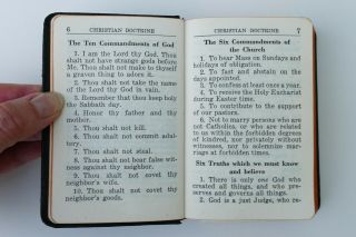 Key of Heaven Catholic Devotional Prayer Book Leather 1947 Very 3