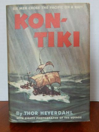 Kon - Tiki By Thor Heyerdahl 1950 " C " 3rd Printing W/dj
